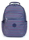 Mochila Kipling Seoul Blue Geo Mochila Kipling Seoul Blue Geo