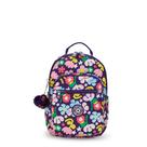 Mochila Kipling Seoul Pequena com Compartimento para Tablet Estampa Fairy Flower Mochila Kipling Seoul Pequena com Compartimento para Tablet Estampa Fairy Flower