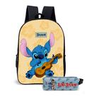 Mochila Kit Estojo ou Avulsa Com Tema Fofo Filme Stitch Ukulele Havai Ohana Familia Escolar