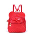 Mochila KL928 para meninas Mini Bowknot Polka Dot em couro PU