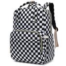 Mochila Kouxunt Checkered para mulheres e meninas e laptop de 15,6 polegadas