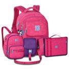 Mochila Lancheira e Estojo Fichário Kit Rebecca Bonbon completo