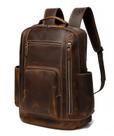 Mochila LANNSYNE Vintage de couro integral para 16 laptops