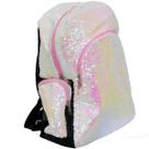 Mochila Lantejoulas Branco e Rosa 40x17x40cm Mochila Lantejoulas Branco e Rosa 40x17x40cm