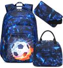 Mochila LEDAOU para crianças e meninos, escola com lancheira e estojo de lápis