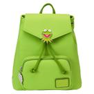 Mochila Loungefly Kermit Mini em material vegano 26x28x11 cm