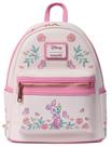 Mochila Loungefly Piglet Mini com estampa floral rosa de material sintético