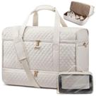 Mochila LOVEVOOK Large Travel Weekender para mulheres bege Mochila LOVEVOOK Large Travel Weekender para mulheres bege