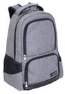 Mochila LS Bolsas para Notebook 15.6 Cinza Mescla e Preto 5 divisões com Encaixe em Malas - MN4211