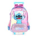Mochila luxcel infantil stitch com rodas ic42412sc