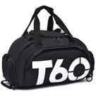 Mochila Mala T60 Para Academia Natação Camping na Cor Preta