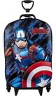 Mochila Malinha Escolar 3d Capitão América 3 Rodinhas Grande
