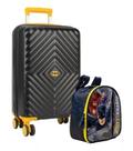 Mochila Malinha Escolar Batman 4 Rodinhas 360º + Lancheira