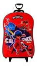 Mochila Malinha Escolar Lady Bug 3d Impermeável 3rodinhas G