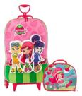Mochila Malinha Escolar Moranguinho Amigas Tam G + Lancheira
