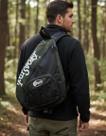 Mochila Masculina Alça Transversal Com 3 Compartimentos