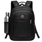 Mochila Masculina Feminina Alça Reforçada Faculdade Grande Escolar Viagem Executiva Cor:PretoTamanho:Único
