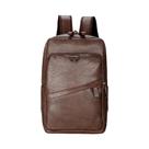 Mochila Masculina Grande De Couro PU Para Laptop, Mochila Casual Para Adolescentes, Meninos, Mochila