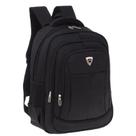 Mochila Masculina Impermeável Faculdade Alça Reforçada Cor Preto Desenho Do Tecido Liso