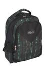Mochila Masculina Infantil LS Erínys Preto Com Verde Alec 2 Divisões - MO4521