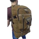 Mochila Masculina Lona 50 Litros Viagem Passeio Motoboy Esporte Trilha Viagem 803 Cor:Marrom