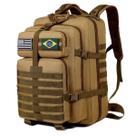Mochila masculina militar 50l tática reforçada impermeavel grande diversas cores acompanha 2 patch