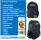 Mochila Masculino Feminino Emborrachada Preta