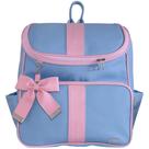 Mochila Maternidade Laço Charme Rosa e Azul