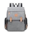 Mochila maternidade land luxury cinza sólida original premium e elegante