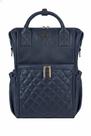 Mochila maternidade multifuncional de couro liso Vitta -