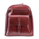 Mochila McKlein MADISON Leather Business Laptop 11" vermelha