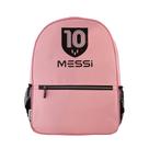 Mochila Messi Lifestyle rosa/preta de nylon resistente à água