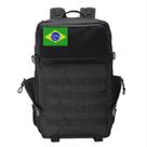 Mochila Militar Camping 50 Litros impermeável acampamento assault masculina espaçosa reforçada e patch