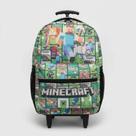 Mochila Minecraft Rodinhas Cor Um Pouco Mais Fraca Escolar
