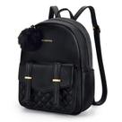 Mochila Missnine Mini para mulheres pequena em couro PU preta