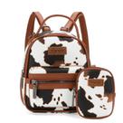 Mochila Montana West Wrangler Mini Cow Print marrom WG133