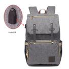 Mochila Multifuncional Laço Bebê com 2 Fivelas e Compartimentos Térmicos - Cinza Mochila Multifuncional Laço Bebê com 2 Fivelas e Compartimentos Térmicos - Cinza