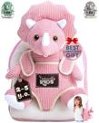 Mochila Naturally KIDS Pink Dinosaur Triceratops Toy