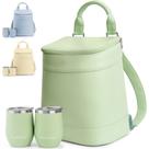 Mochila nevera aislada Vin Fresco con 2 vasos de vino verdes