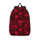Mochila NOKOER Red Skulls impressa em lona para mulheres e homens