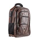 Mochila Notebook Executiva Couro Antifurto 50 Litros Entrada USB Marrom