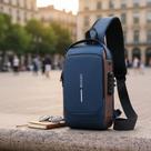 Mochila Ombro Transversal Peito Sling Impermeável Crossbody