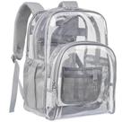 Mochila PACKISM Clear Large Transparente para Escola Cinza