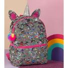 Mochila paetê unicórnio