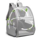 Mochila para animais de estimação Texsens para cães pequenos, gatos, cinza claro
