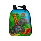 Mochila para Criança Hot Wheels Monster Trucks Multicolorida Tamanho P Uso Escolar
