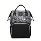 Mochila para fraldas Armbq Leopard Print impermeável cinza Mochila para fraldas Armbq Leopard Print impermeável cinza