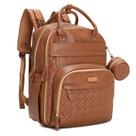 Mochila para Fraldas BabbleRoo Impermeável em Couro Marrom