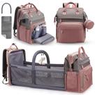 Mochila para Fraldas DERJUNSTAR Grande e Impermeável - Rosa