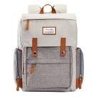 Mochila para Fraldas Grande Frank Mully - Bege e Branca